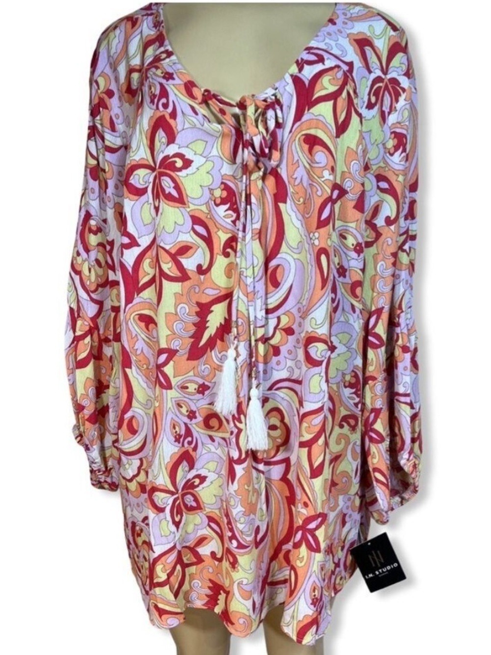 I.N. Studio Woman Print Top 3X NWT